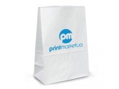 Белый крафт пакет без ручек Big