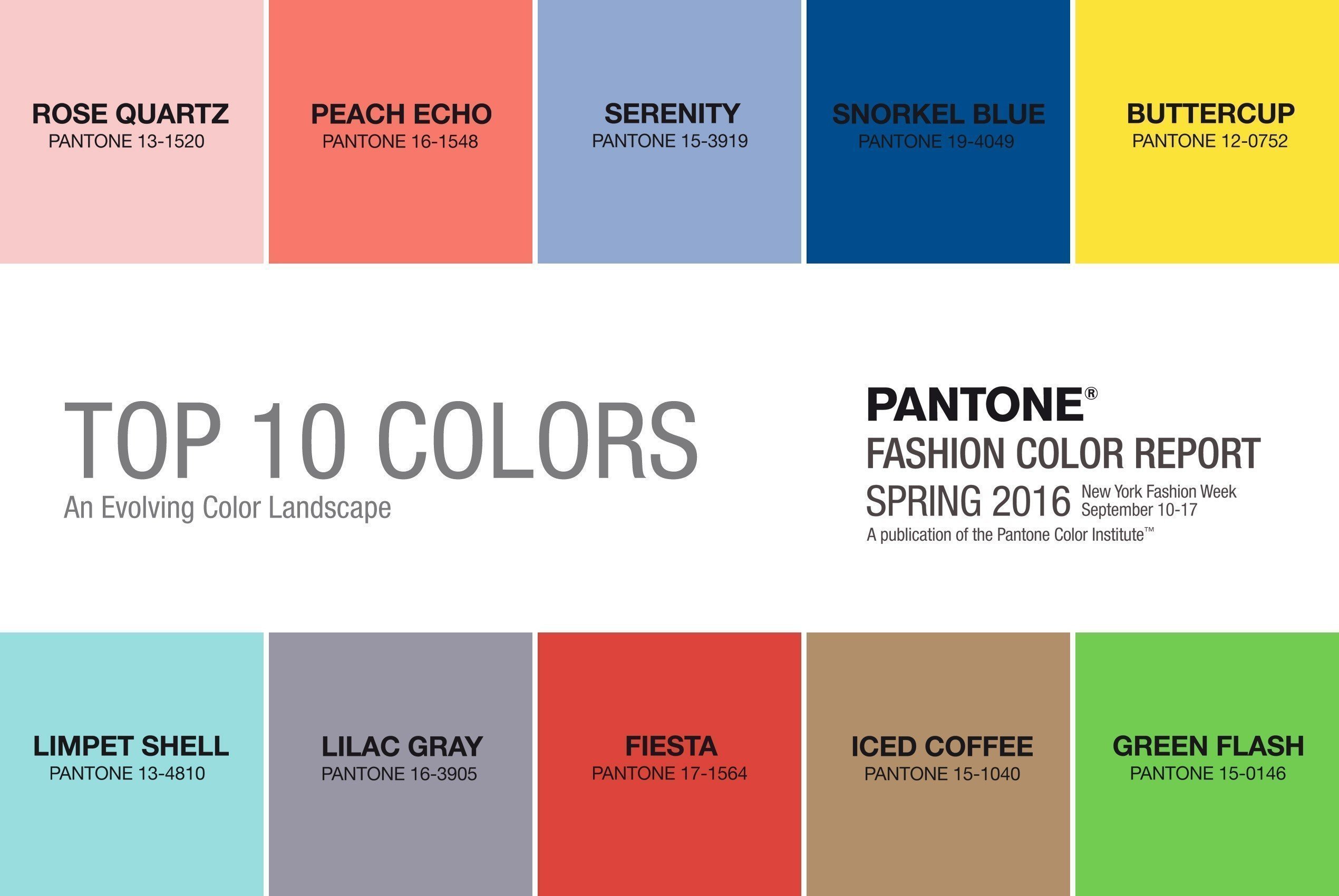 Модные цвета 2016 года от Pantone Срочное рекламное агентство Global