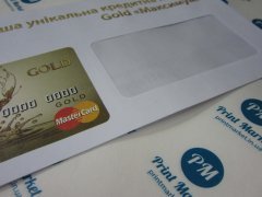 Печать на конвертах DL с окном