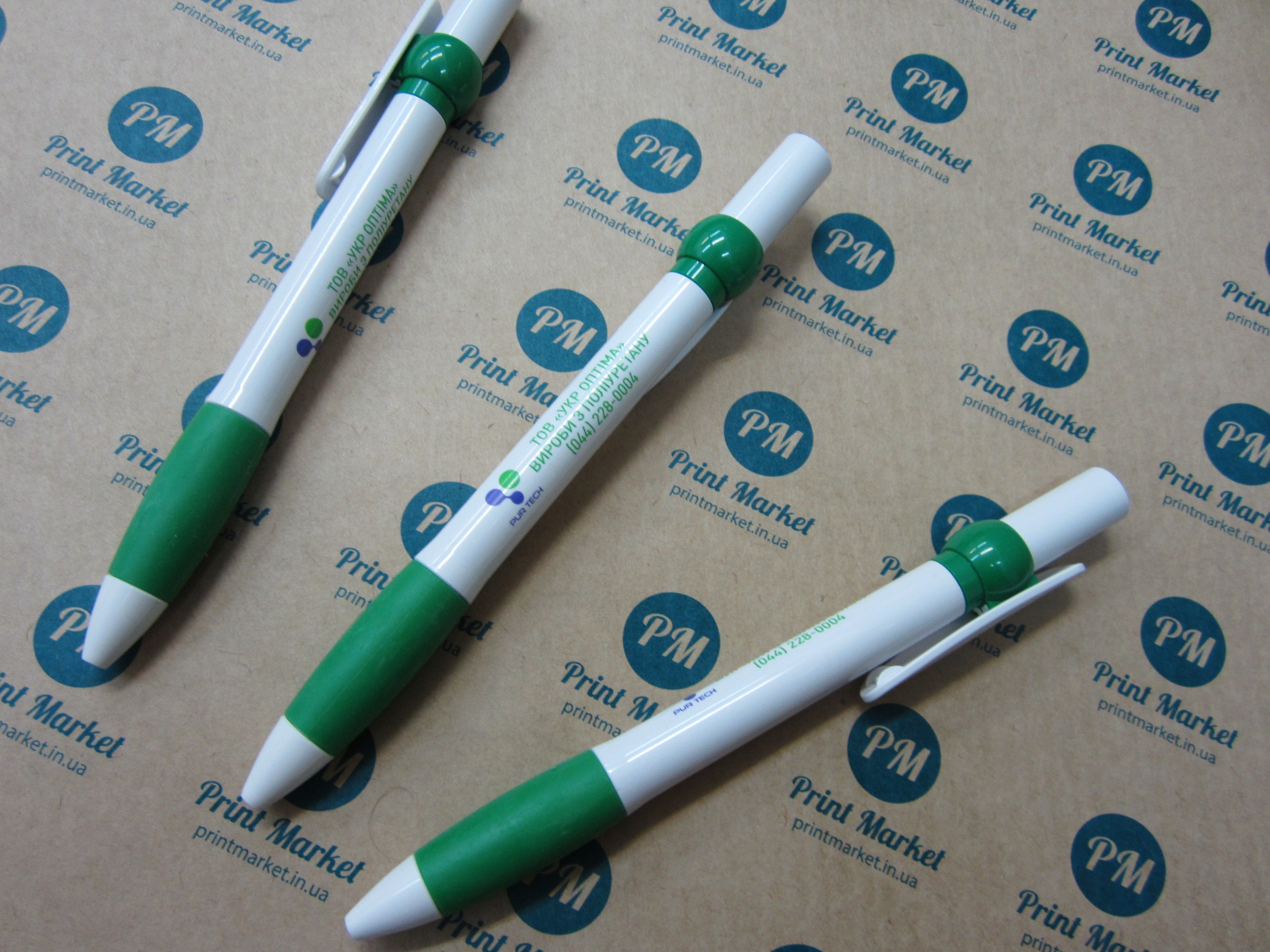 печать логотипа на ручках